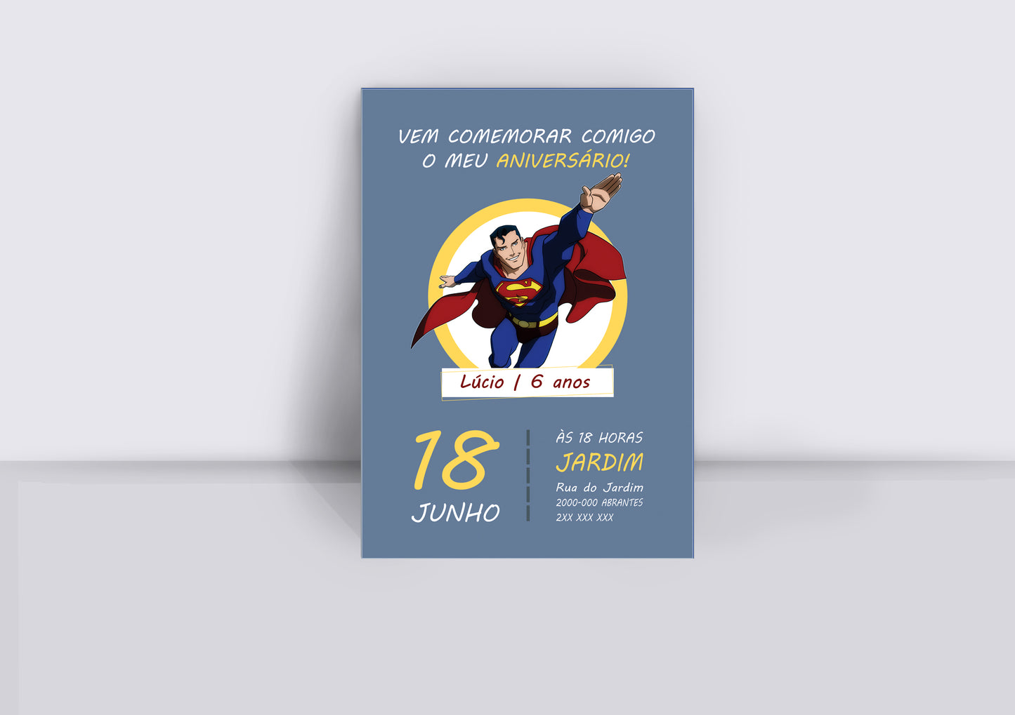 Convite Super Homem